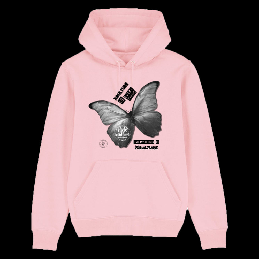 Slide Xoulture: Butterfly Xoulture 1. Shaded Butterfly Unisex Eco-Premium Hoodie Sweatshirt | Stanley/Stella Cruiser STSU822