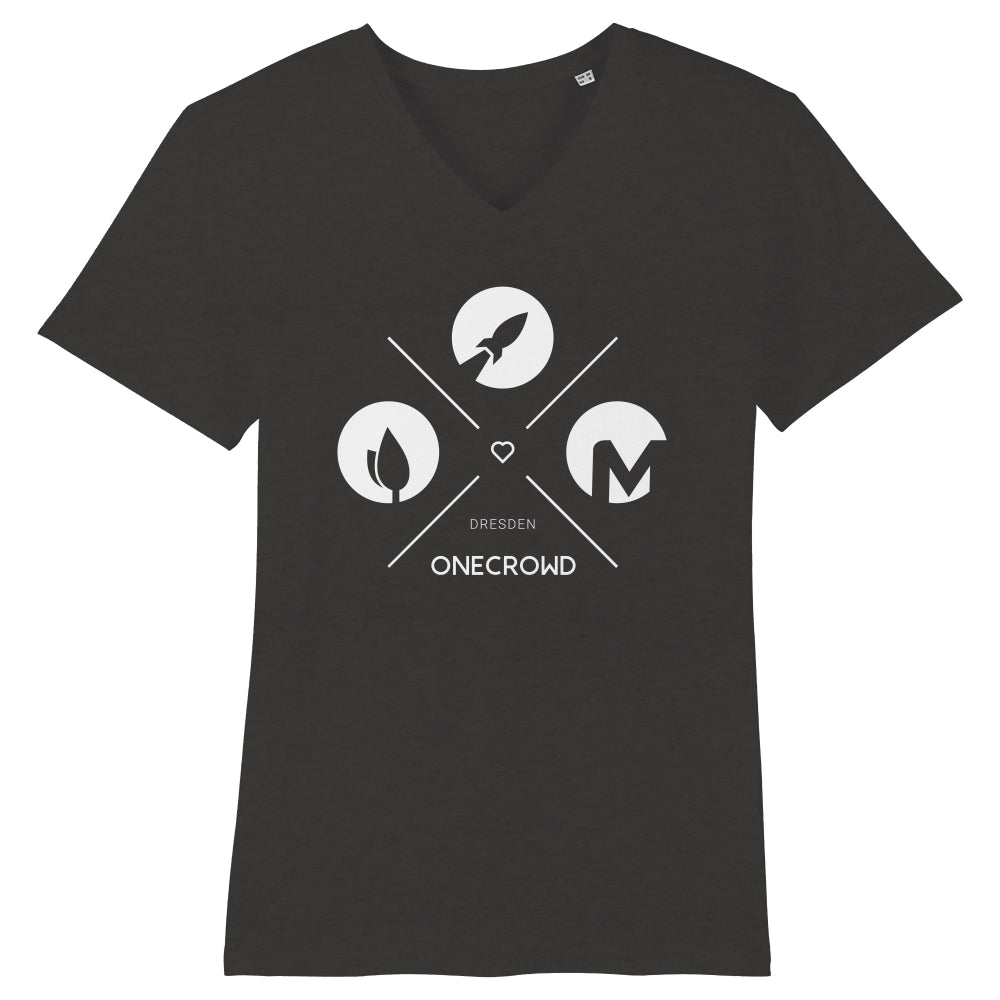 Eco-premium V-neck T-shirt | OneCrowd