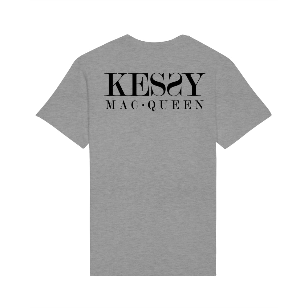 Kessy Mac Queen Unisex Eco-Premium Crew Neck T-shirt - Black Logo
