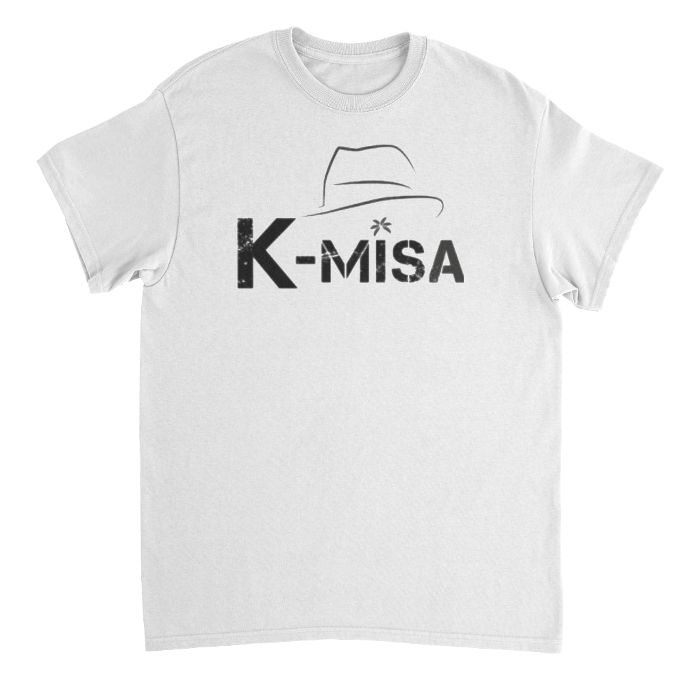 K-Misa Youth Essential Heavy Crew Neck T-shirt (5000B) - Logo Noir